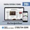 The NY Times Digital Subscription 3-Years for Only $89