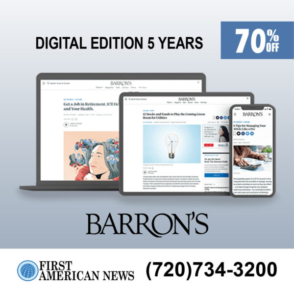 Barron's News Subscription, Save 70% on a 5-Year