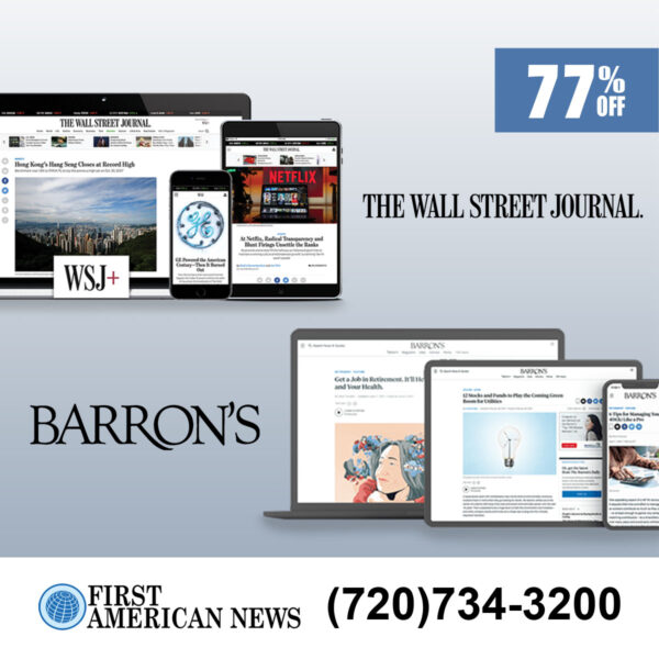 The Wall Street Journal and Barron's Digital Subscription, Save 77% on a 5-Year