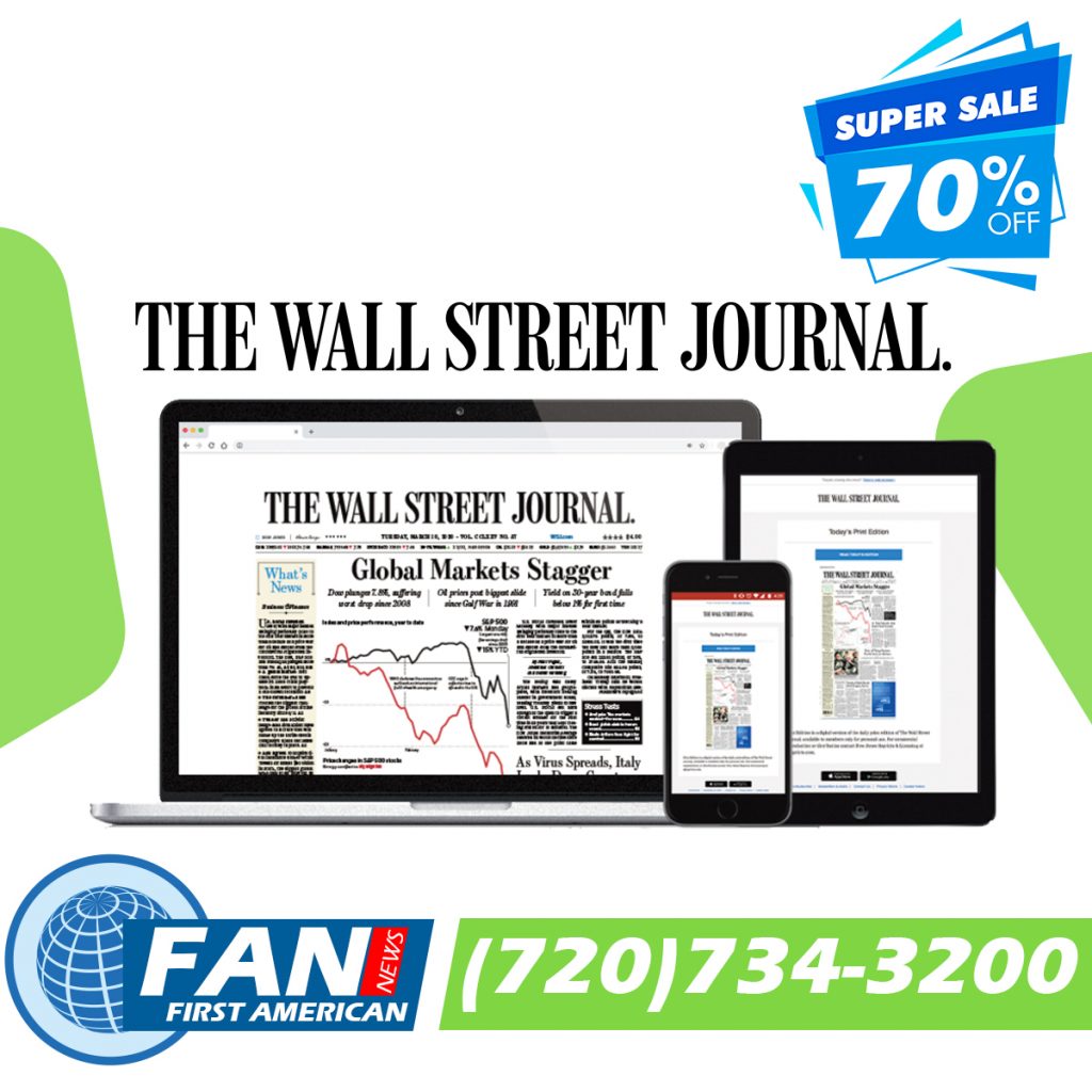 Wall Street Journal 3 years subscription by firstamericannews.com