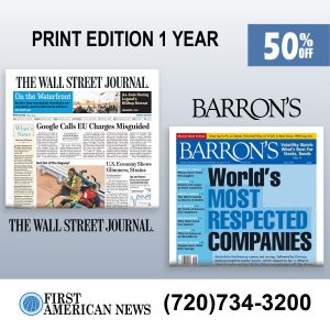 Wall Street Journal and Barron’s Newspaper Subscription 1-Year